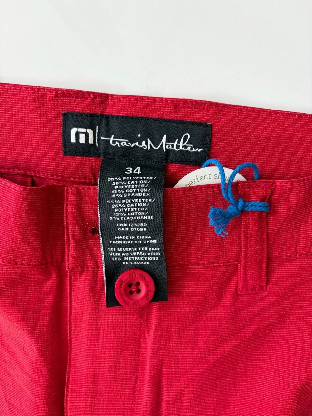 Men's Casual Performance Shorts — Red and Navy - golf shorts